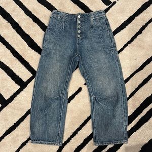 Free People barrel leg jeans